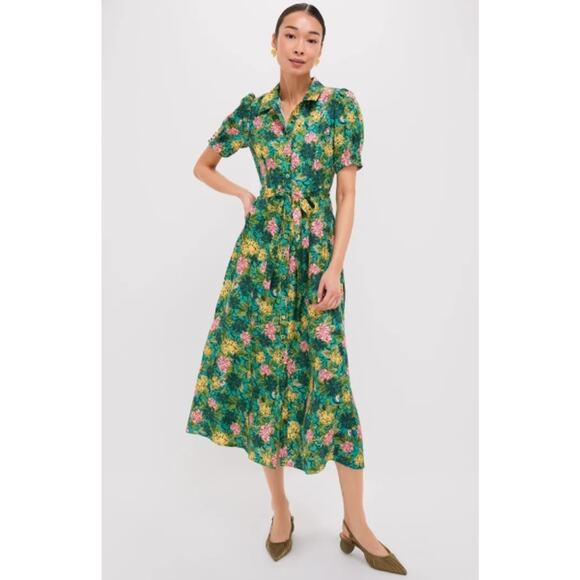 SALONI Quail Magenta Vanessa-D Midi Dress Size 4 NWT Retail $795 - Picture 1 of 6